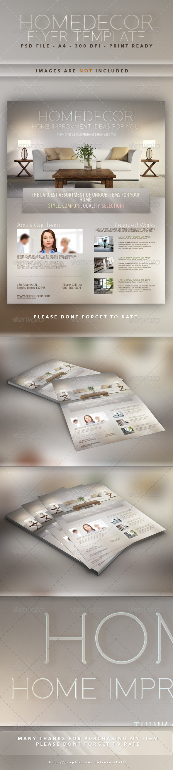 Home Decor Flyer Template - Corporate Flyers