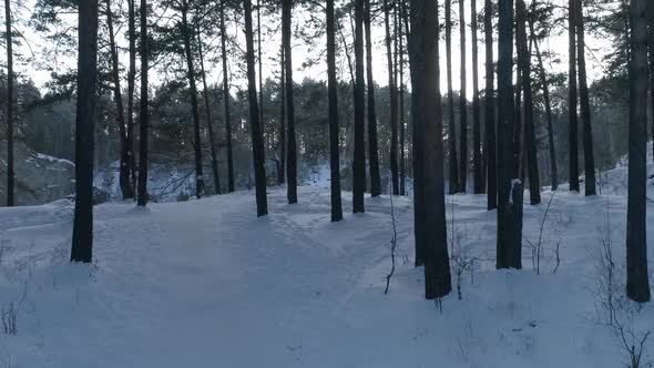 Flooded talc quarry "Talc stone" in forest near the Sysert city 01 alt
