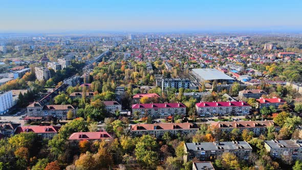 Panorama View From Old City Uzhgorod of Roof Historic in Transcarpathia Sunny Day alt