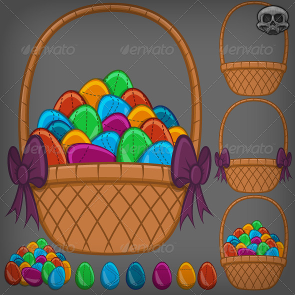 Easter Egg Basket - Man-made Objects Objects