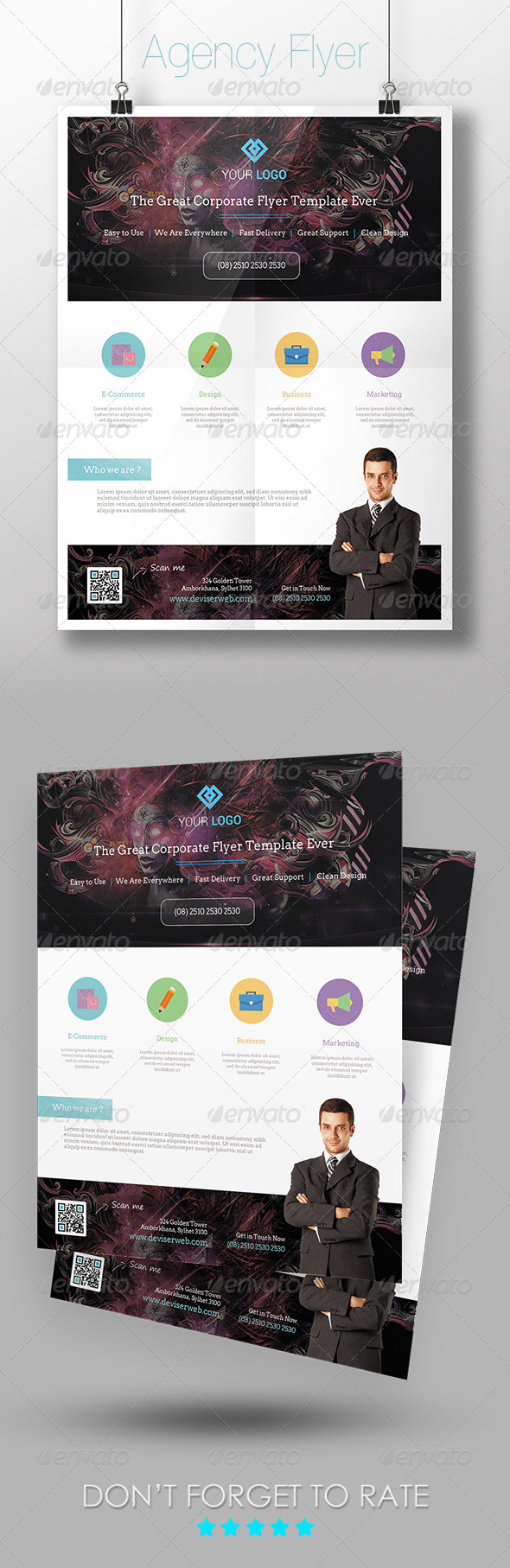 Corporate Agency Flyer Template - Corporate Flyers
