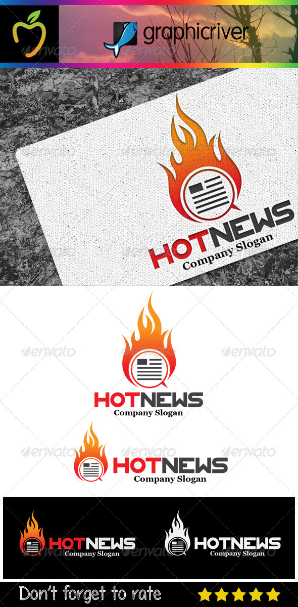 Hot News Logo - Symbols Logo Templates