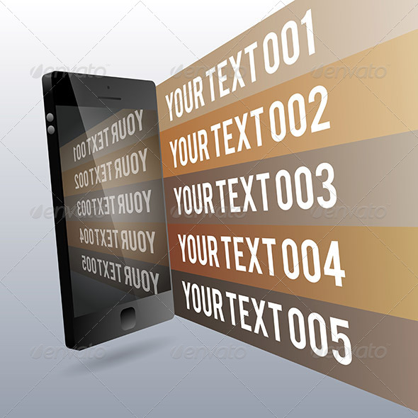 Phone 3D Copyspace Design Elements - Communications Technology