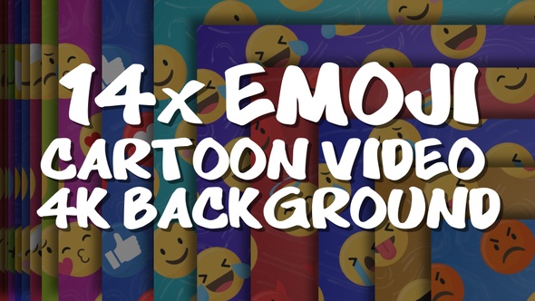 14x Emoji Cartoon 4K Video Background alt
