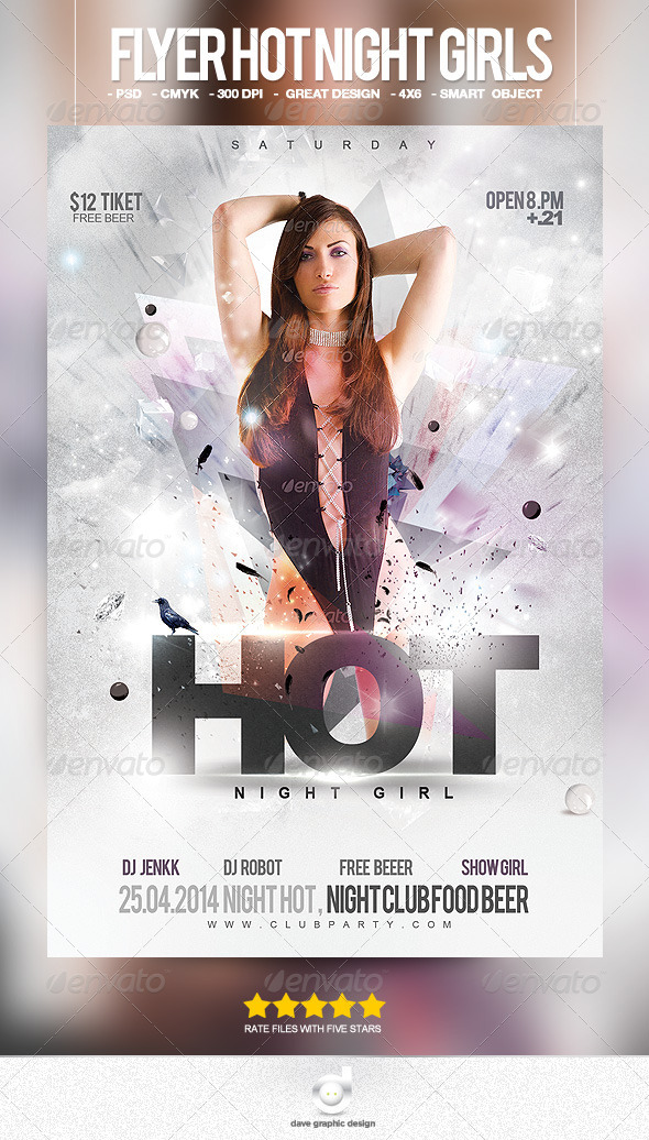 Flyer Hot Girl Night - Clubs & Parties Events