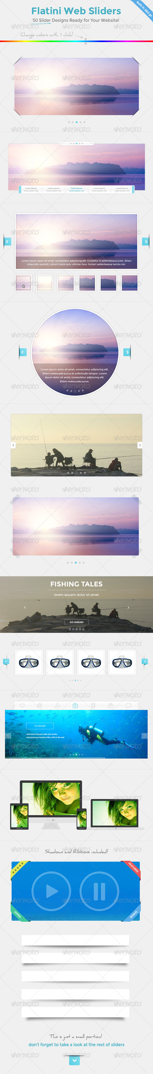 Flatini Web Sliders - Sliders & Features Web Elements