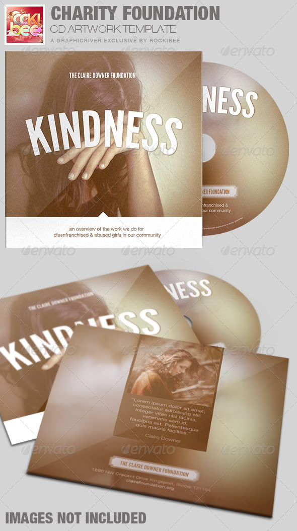Charity Foundation CD Artwork Template - CD & DVD Artwork Print Templates