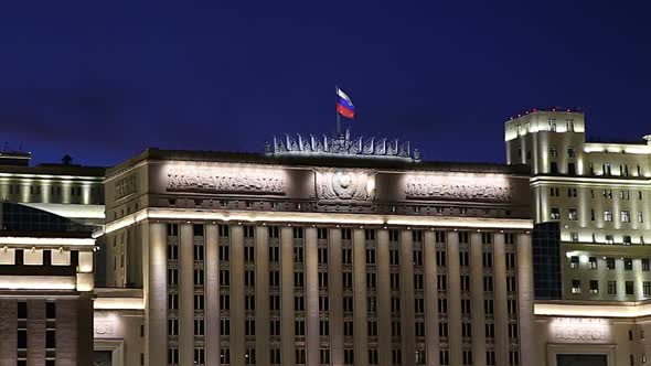 Main Building of the Ministry of Defence of the Russian Federation (Minoboron). Moscow, Russia