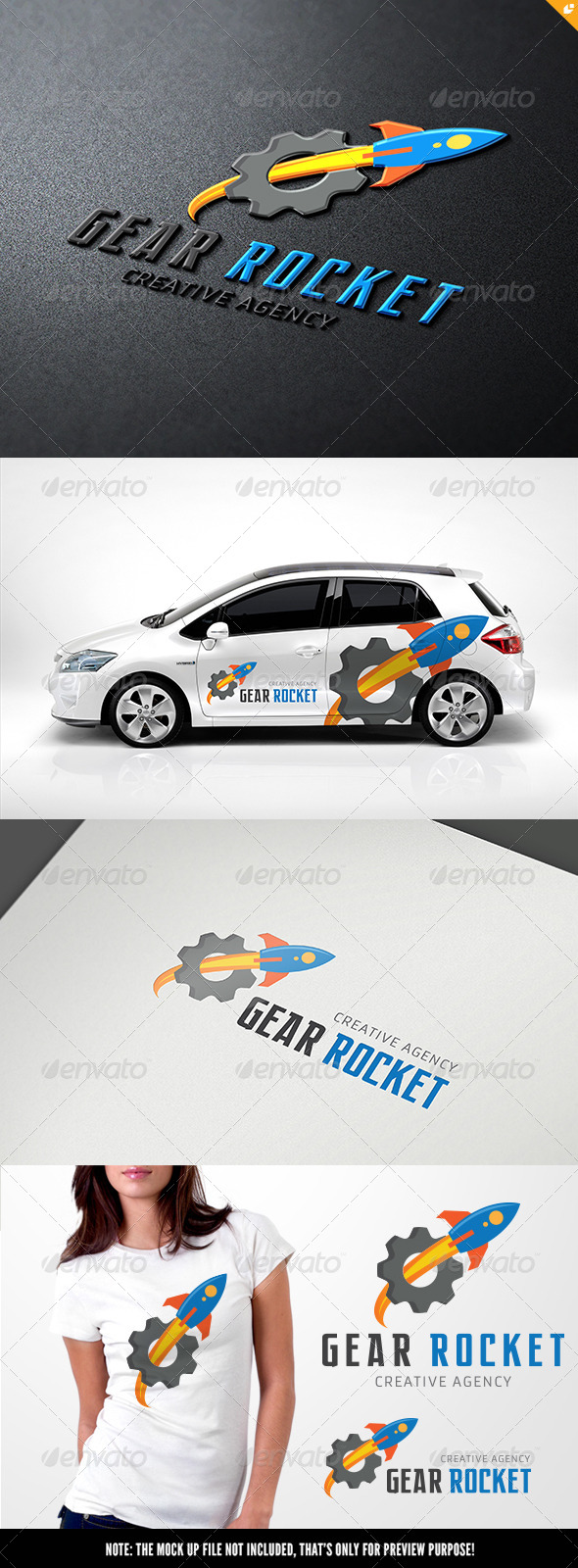 Gear Rocket - Objects Logo Templates