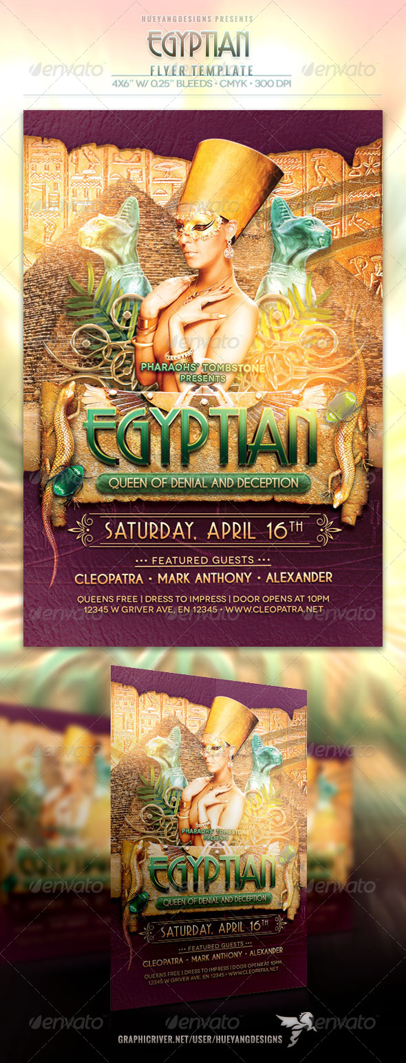 Egyptian Flyer - Clubs & Parties Events