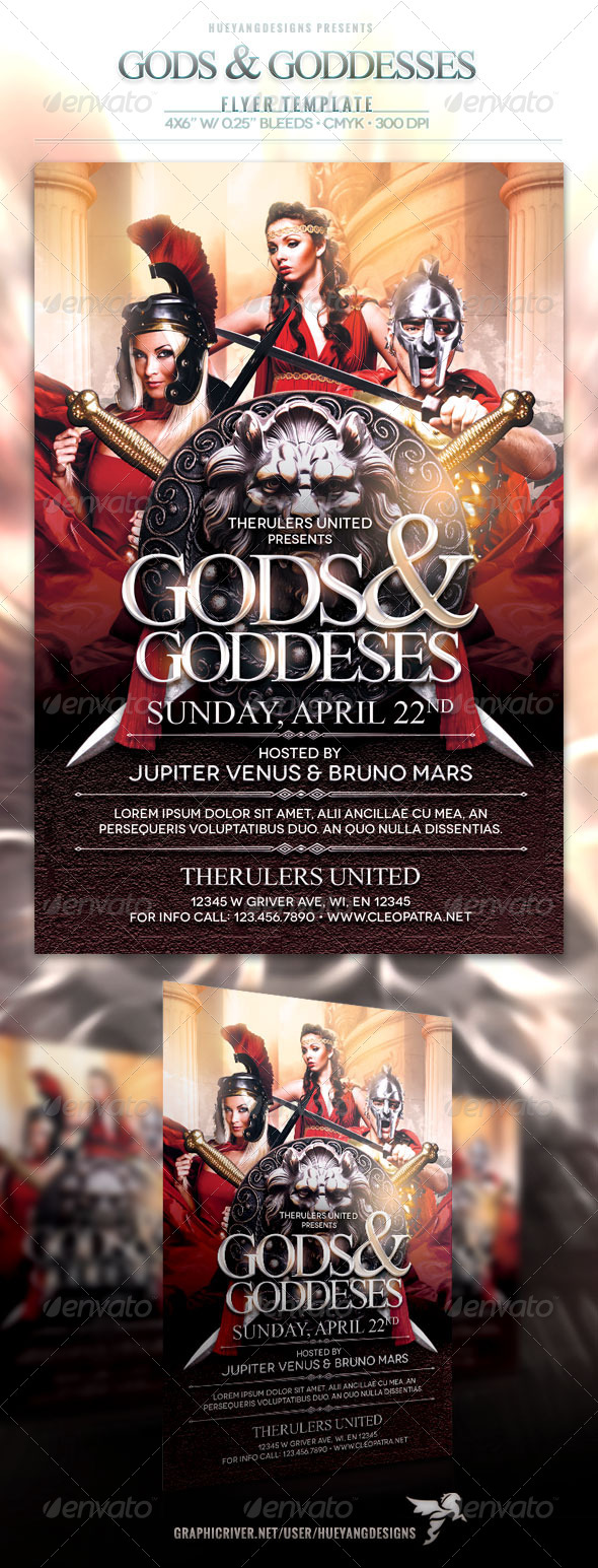 Gods And Goddesses Flyer - Events Flyers