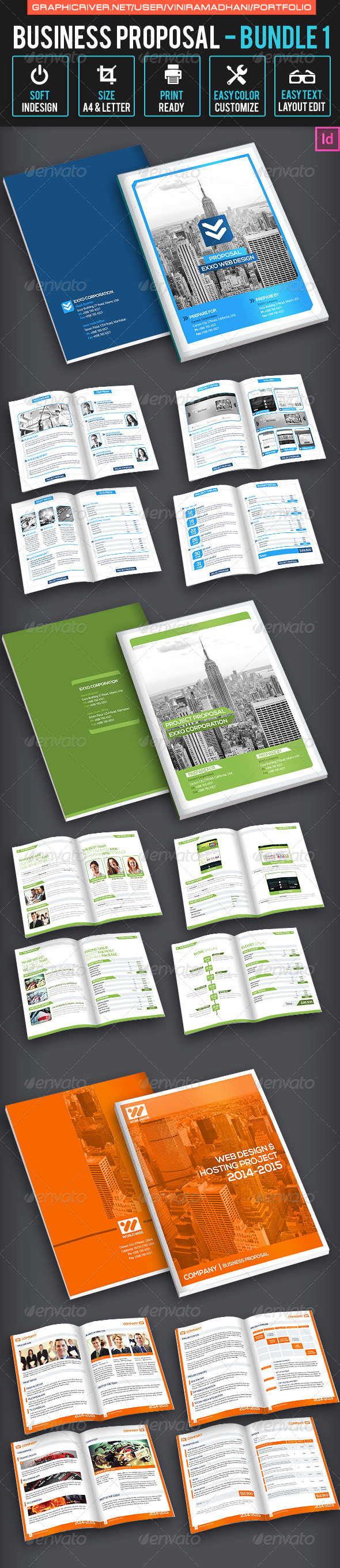 Business Proposal Bundle 1 - Proposals & Invoices Stationery