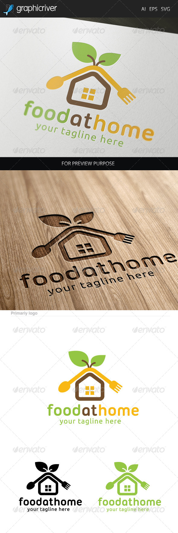 Food at Home Logo. - Food Logo Templates