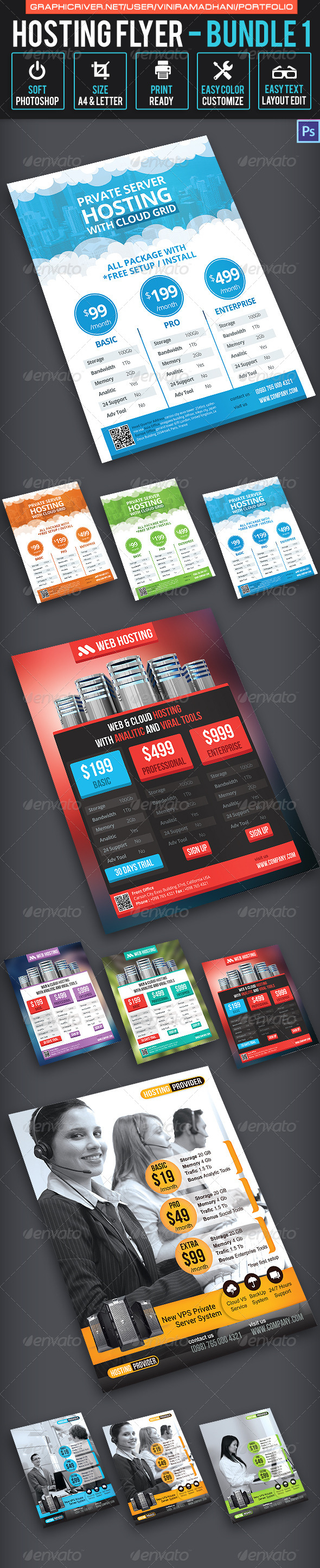 Hosting Flyer Bundle 1 - Corporate Flyers