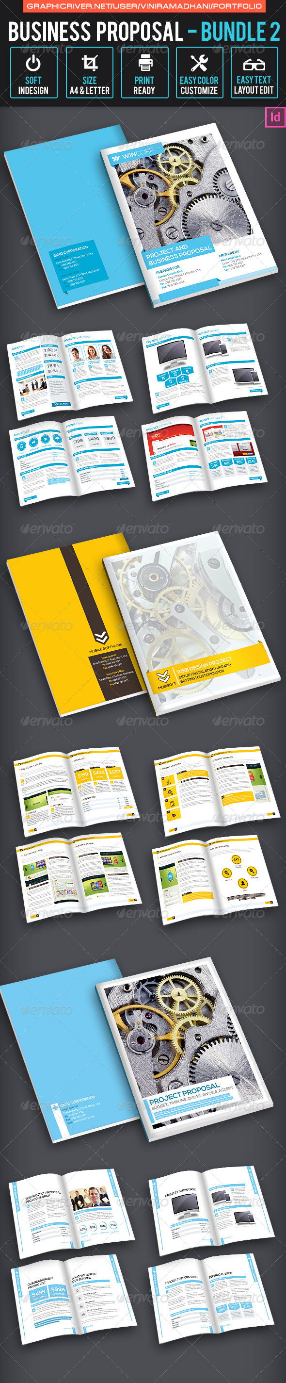 Business Proposal Bundle 2 - Proposals & Invoices Stationery