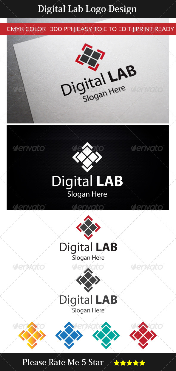 Digital Technology Lab Logo - Symbols Logo Templates