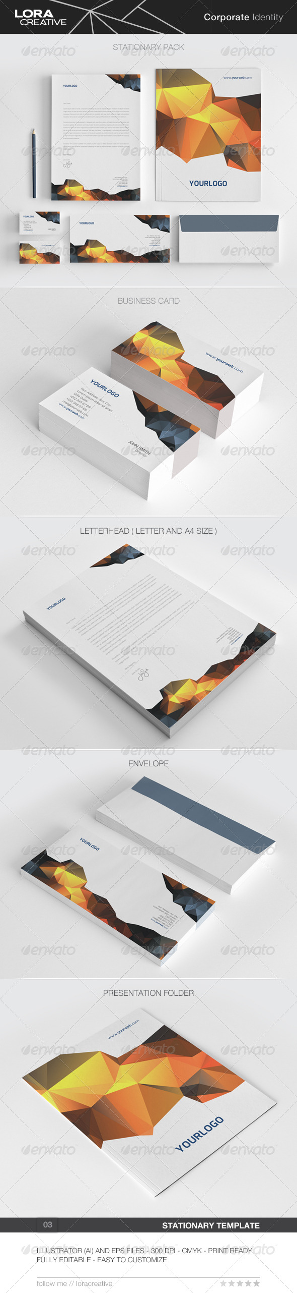 Modern Stationary Pack - 03 - Stationery Print Templates