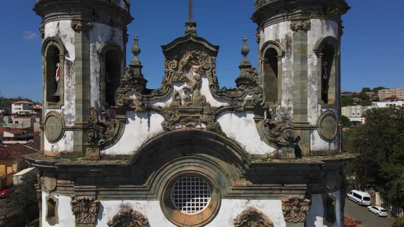 Church of Sao Francisco De Assis in Sao Joao Del Rei Town in Brazil
