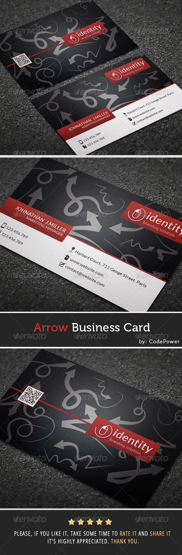Arrow Business Card - Creative Business Cards