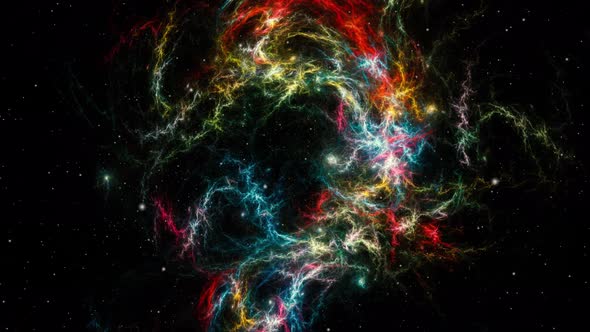 Flying Through Space. Starry outer space background texture alt