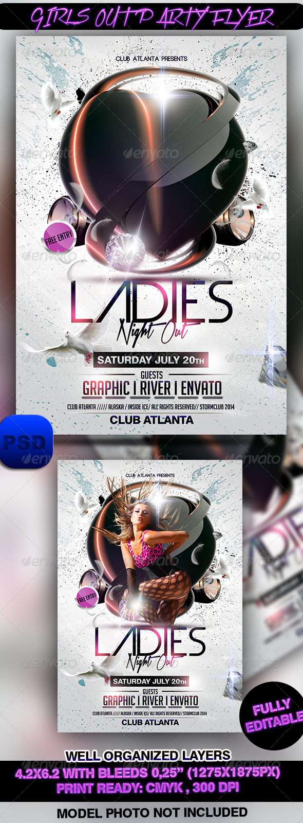 Girls Out Party Flyer - Events Flyers