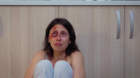 Alcoholic Husband Looking at Scared Wife alt