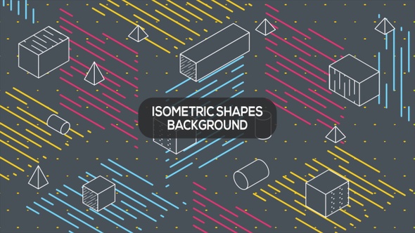Isometric Shapes Background