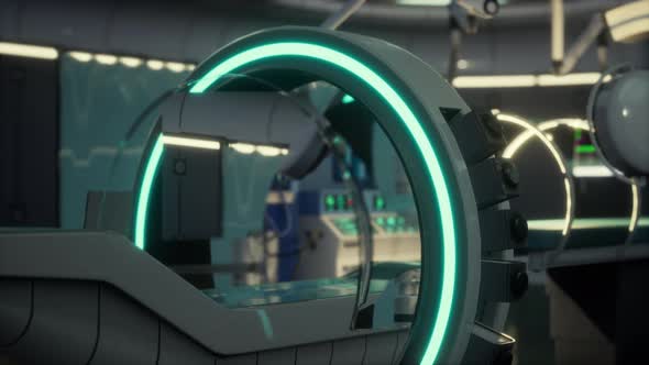 Futuristic MRI Magnetic Resonance Laboratory alt