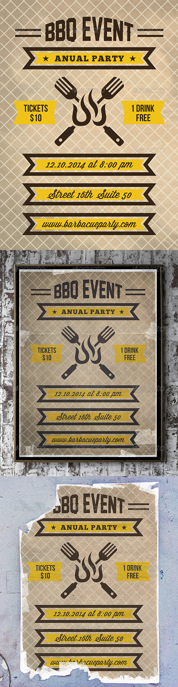 BBQ Party Flyer Poster - Events Flyers