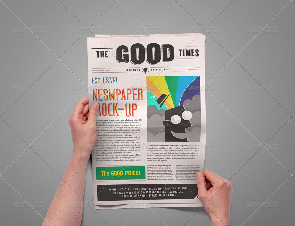 Newspaper Mock-Up, Graphics | GraphicRiver