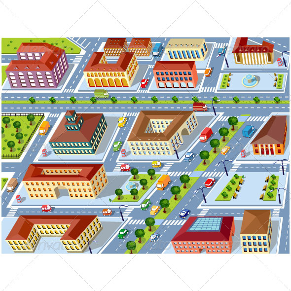 Retro City - Buildings Objects