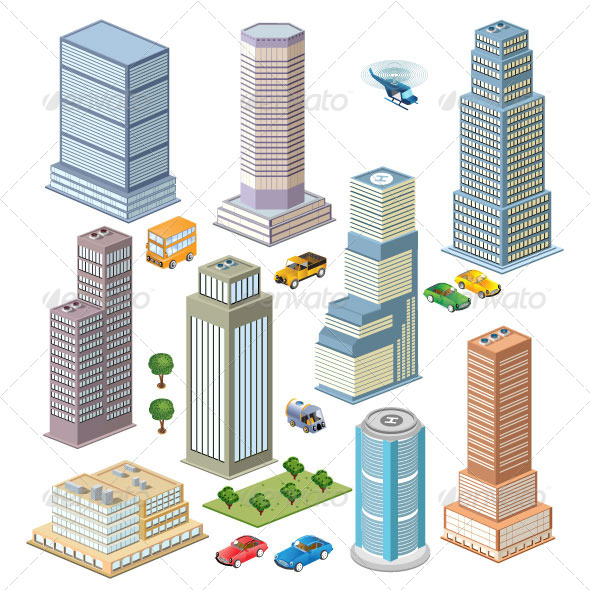 Skyscraper Set - Buildings Objects