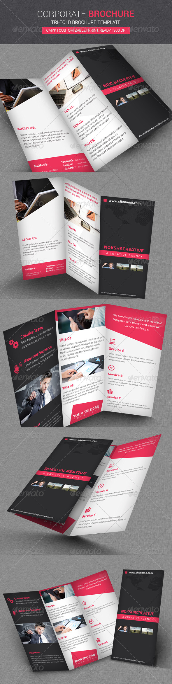 Corporate Tri Fold Brochure - Corporate Brochures