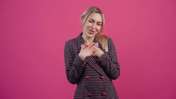 Broom Who Has Emotions Looks Into the Room Smiling and Puts His Hands on His Chest Excited alt
