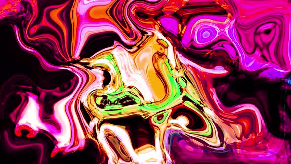 Abstract Colorful Water Paint Acrylic Glossy Marble Liquid Animation Background alt