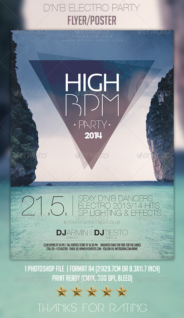 Summer Beach Party Flyer/Poster - Clubs & Parties Events