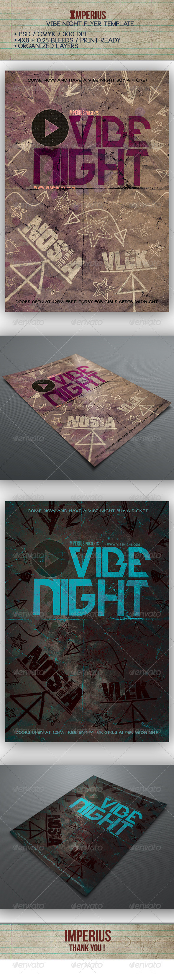 Vibe Night Flyer - Flyers Print Templates