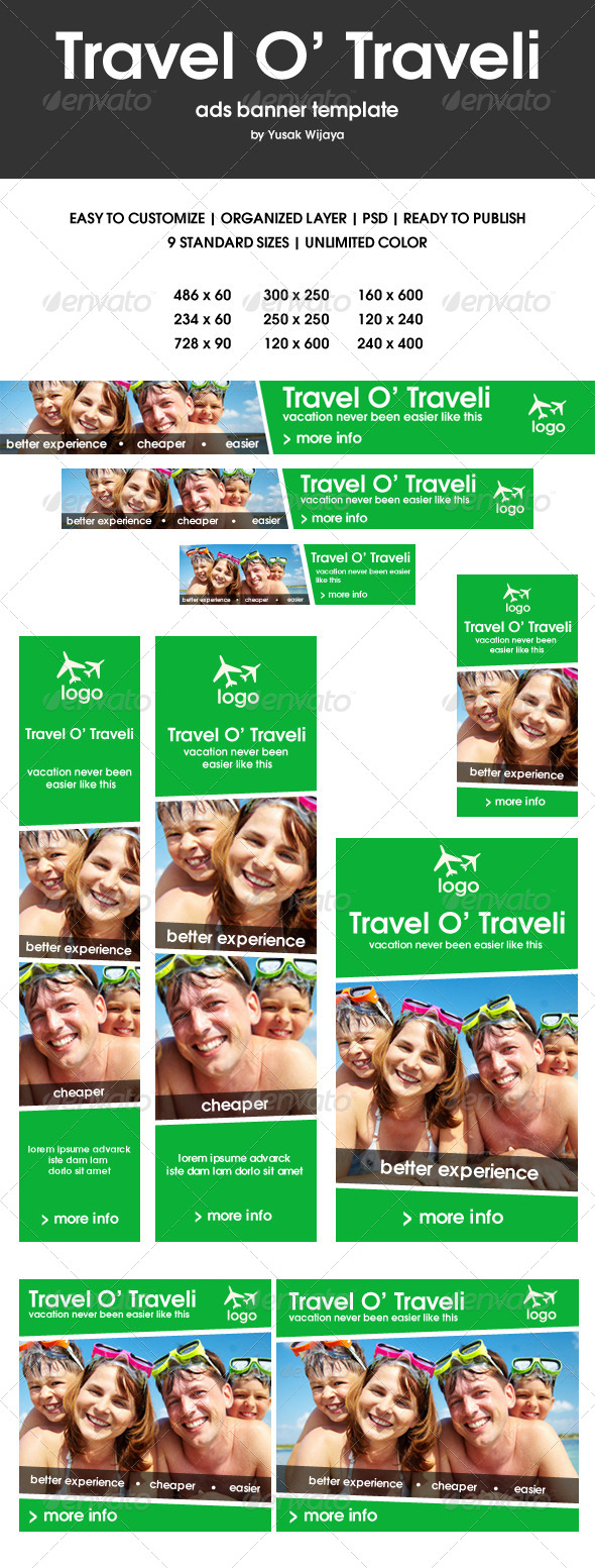 Travel O' Traveli - Banners & Ads Web Elements