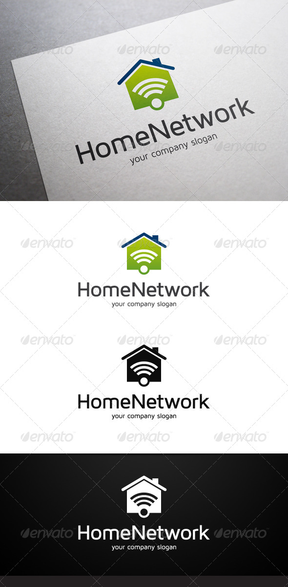 Home Network Logo - Buildings Logo Templates