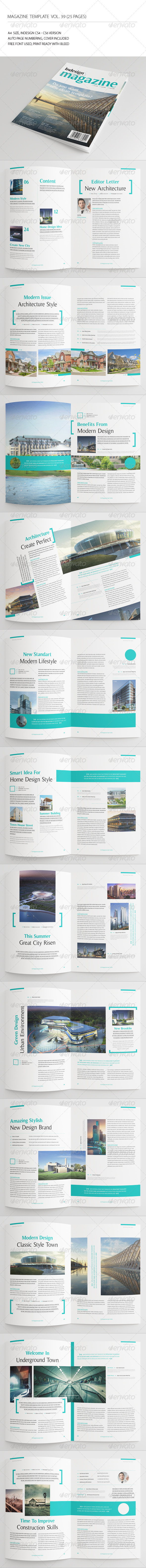 25 Pages Architecture Magazine Vol39 - Magazines Print Templates