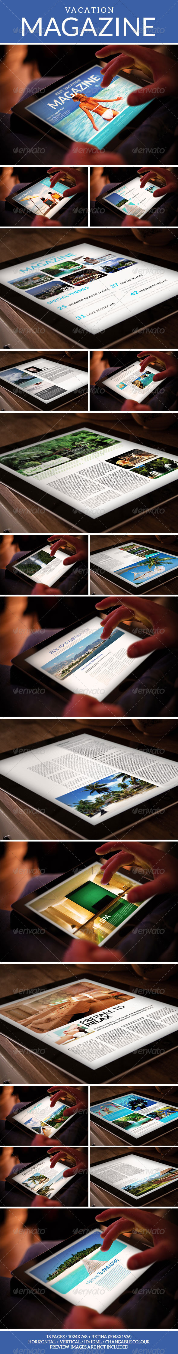 Tablet Vacation Magazine Template - Digital Magazines ePublishing
