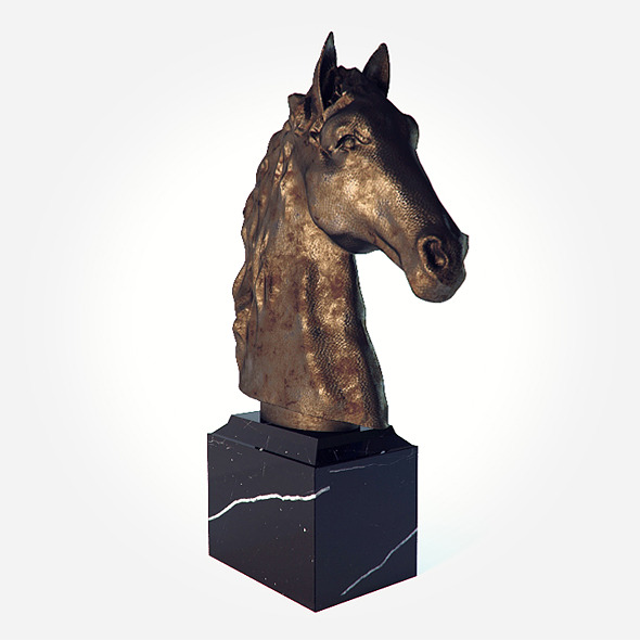 Horse head sculpture - 3Docean 7347503
