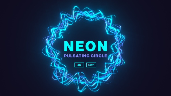 Abstract neon pulsating lines motion graphics