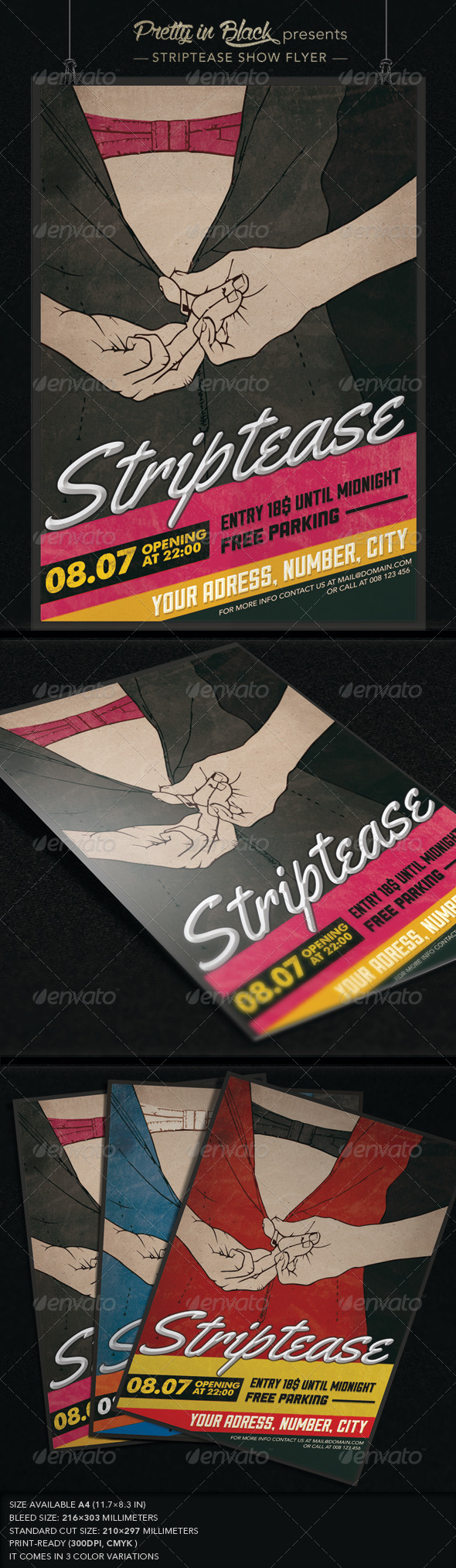 Striptease Show Flyer - Events Flyers