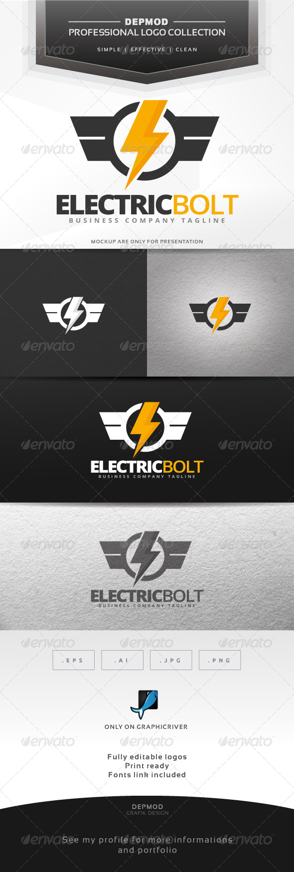 Electric Bolt Logo - Symbols Logo Templates