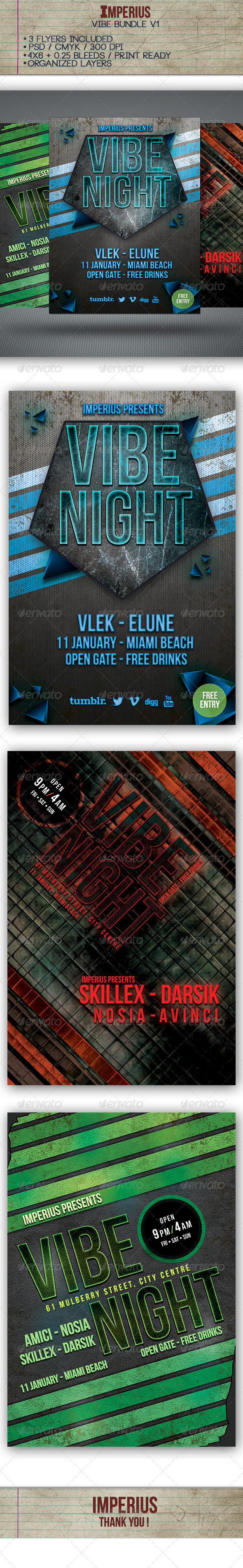 Vibe Bundle Vol.1 - Flyers Print Templates