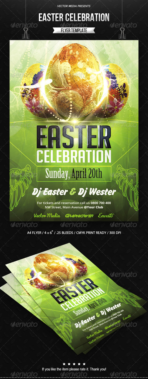Easter Celebration - Flyer - Clubs & Parties Events