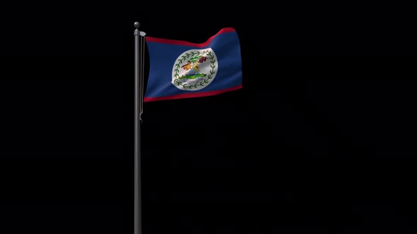 Belize Flag With Alpha 4K alt