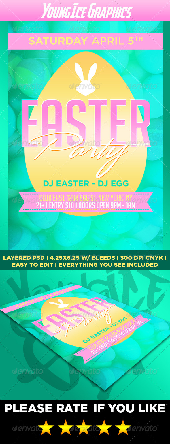 Easter Party Flyer - Clubs & Parties Events