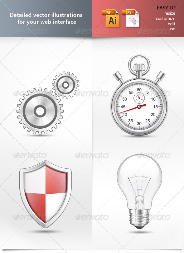 Detailed vector illustrations - Man-made Objects Objects